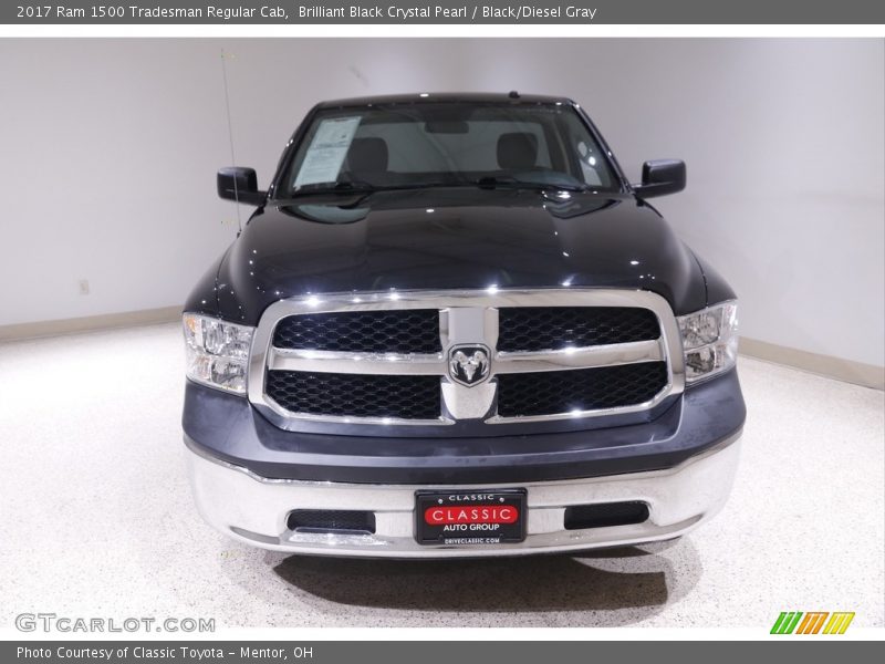 Brilliant Black Crystal Pearl / Black/Diesel Gray 2017 Ram 1500 Tradesman Regular Cab