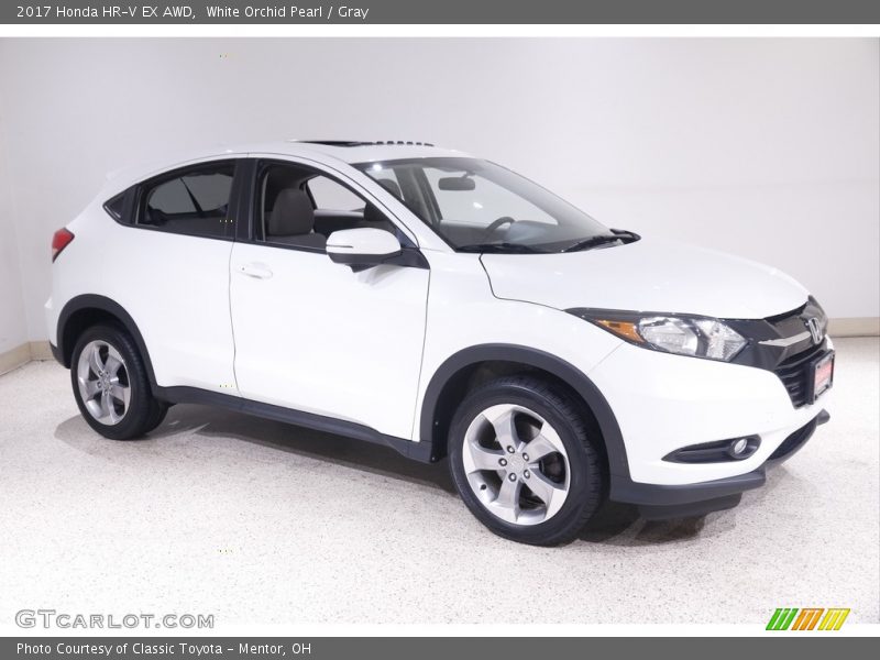 White Orchid Pearl / Gray 2017 Honda HR-V EX AWD