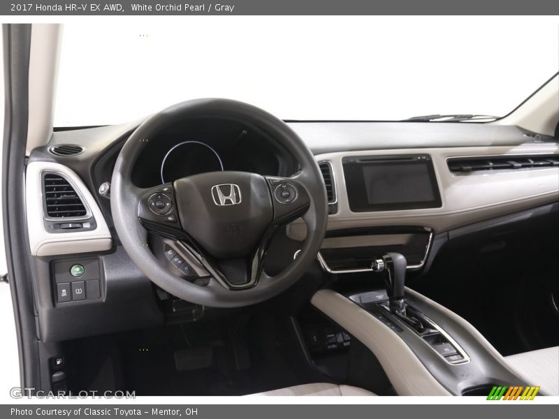 White Orchid Pearl / Gray 2017 Honda HR-V EX AWD