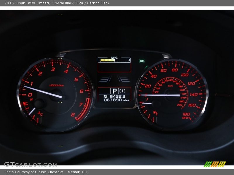 2016 WRX Limited Limited Gauges