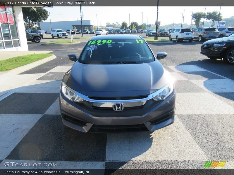 Sonic Gray Pearl / Black 2017 Honda Civic LX Sedan