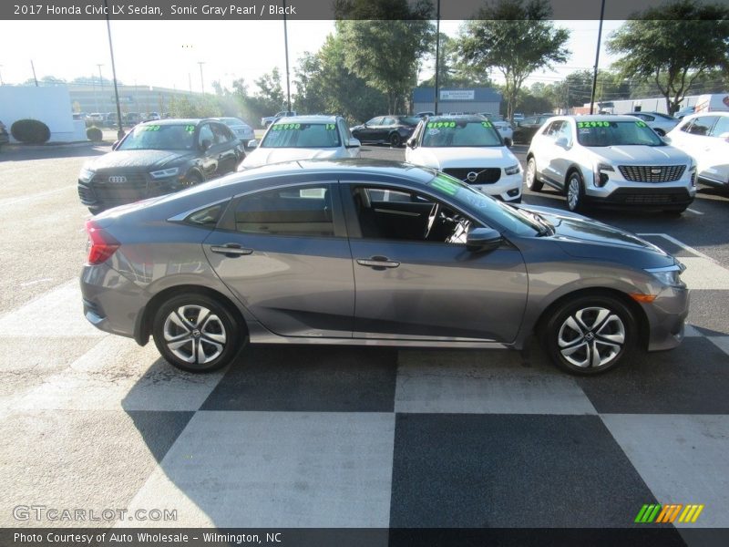 Sonic Gray Pearl / Black 2017 Honda Civic LX Sedan
