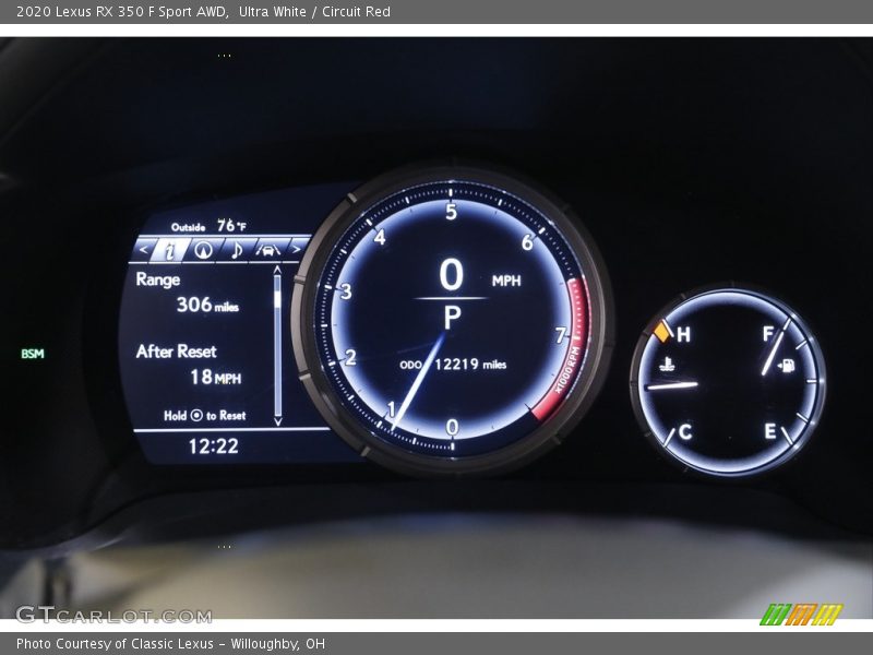  2020 RX 350 F Sport AWD 350 F Sport AWD Gauges