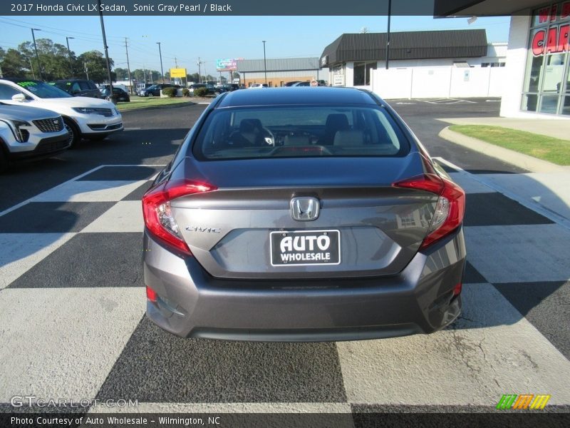 Sonic Gray Pearl / Black 2017 Honda Civic LX Sedan