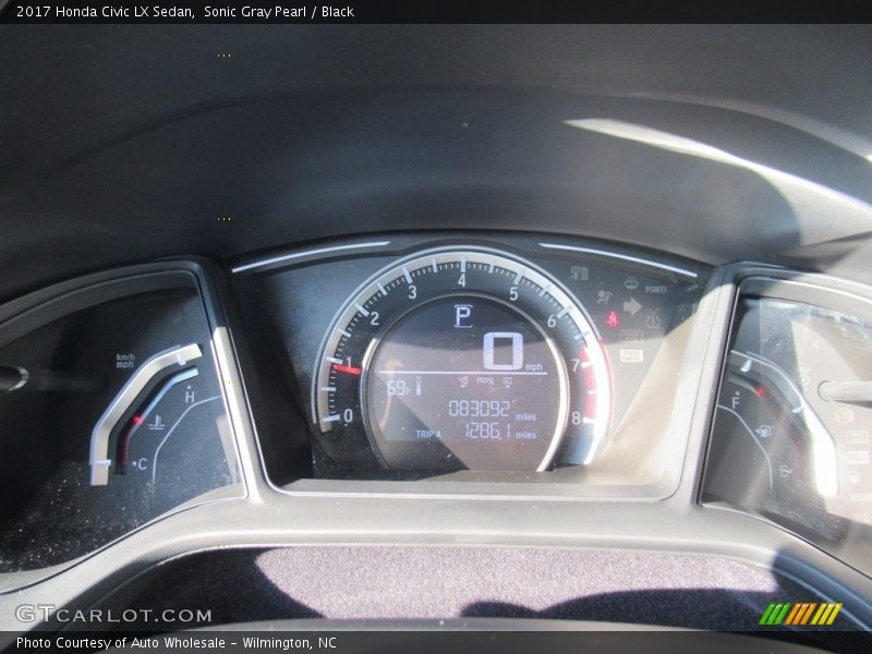 Sonic Gray Pearl / Black 2017 Honda Civic LX Sedan