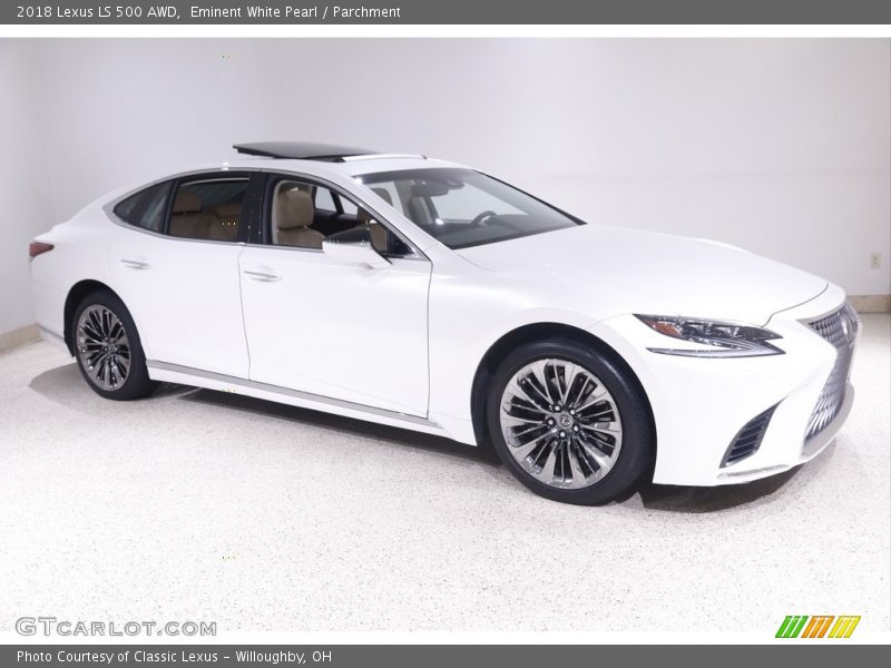 Eminent White Pearl / Parchment 2018 Lexus LS 500 AWD