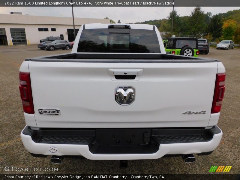 Ivory White Tri-Coat Pearl / Black/New Saddle 2022 Ram 1500 Limited Longhorn Crew Cab 4x4