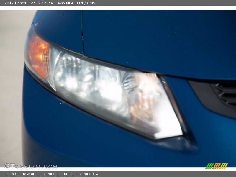 Dyno Blue Pearl / Gray 2012 Honda Civic EX Coupe