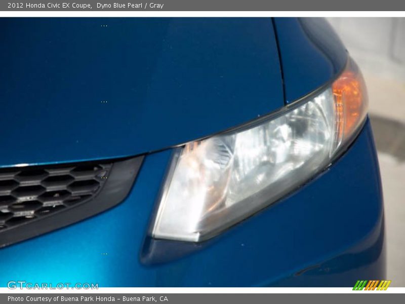 Dyno Blue Pearl / Gray 2012 Honda Civic EX Coupe