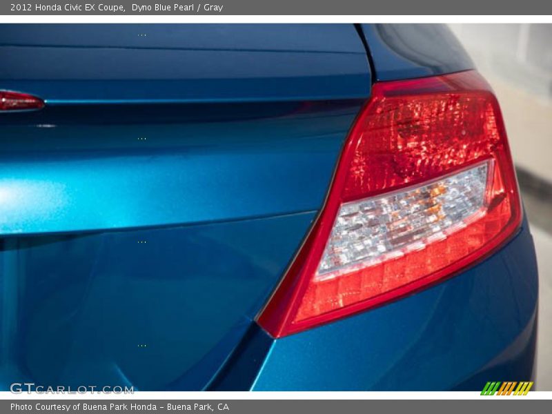 Dyno Blue Pearl / Gray 2012 Honda Civic EX Coupe