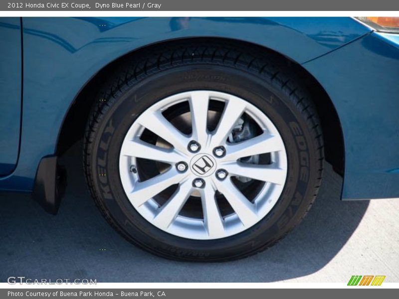Dyno Blue Pearl / Gray 2012 Honda Civic EX Coupe