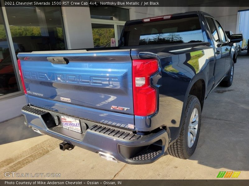Northsky Blue Metallic / Jet Black 2021 Chevrolet Silverado 1500 RST Crew Cab 4x4