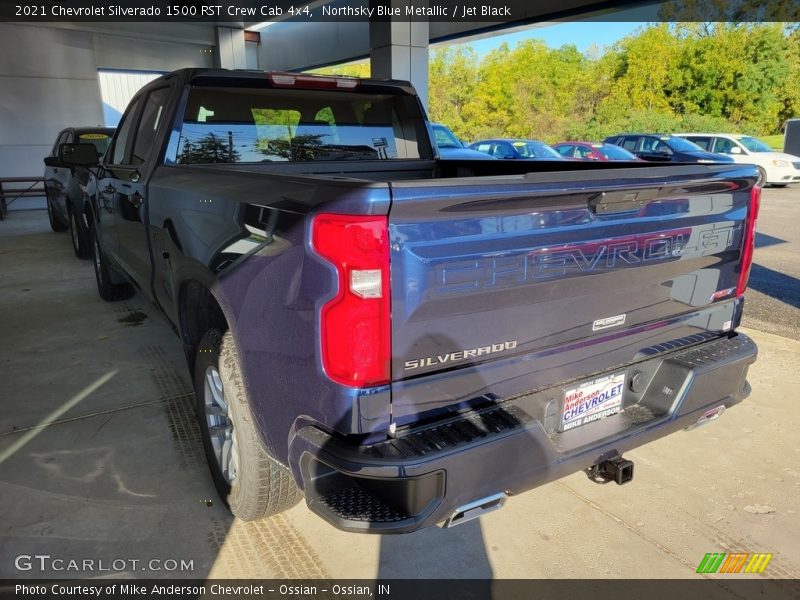Northsky Blue Metallic / Jet Black 2021 Chevrolet Silverado 1500 RST Crew Cab 4x4
