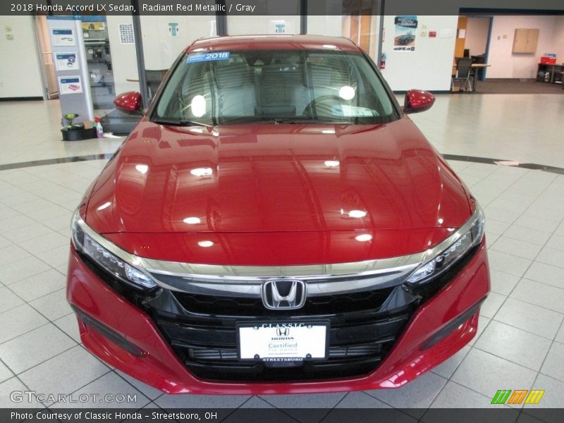 Radiant Red Metallic / Gray 2018 Honda Accord LX Sedan