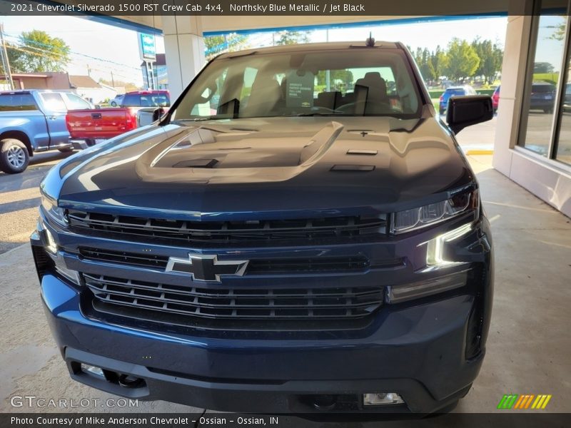 Northsky Blue Metallic / Jet Black 2021 Chevrolet Silverado 1500 RST Crew Cab 4x4