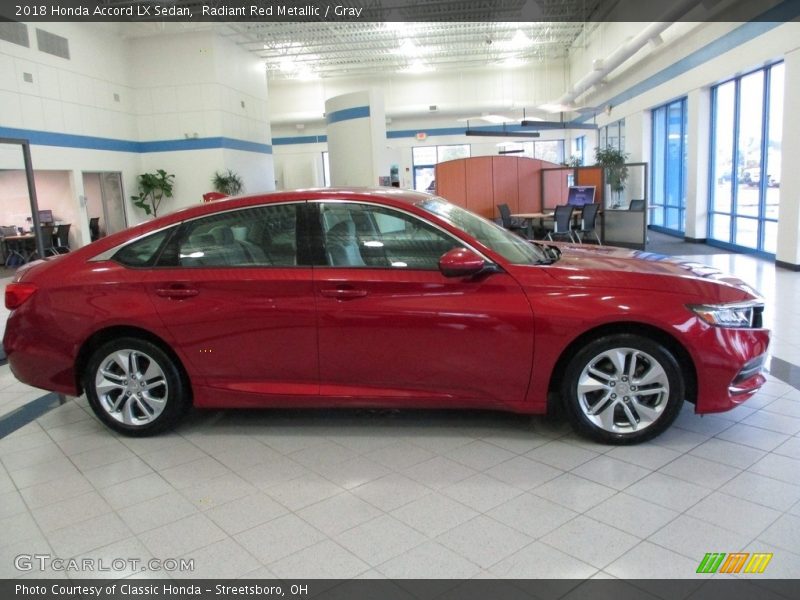 Radiant Red Metallic / Gray 2018 Honda Accord LX Sedan