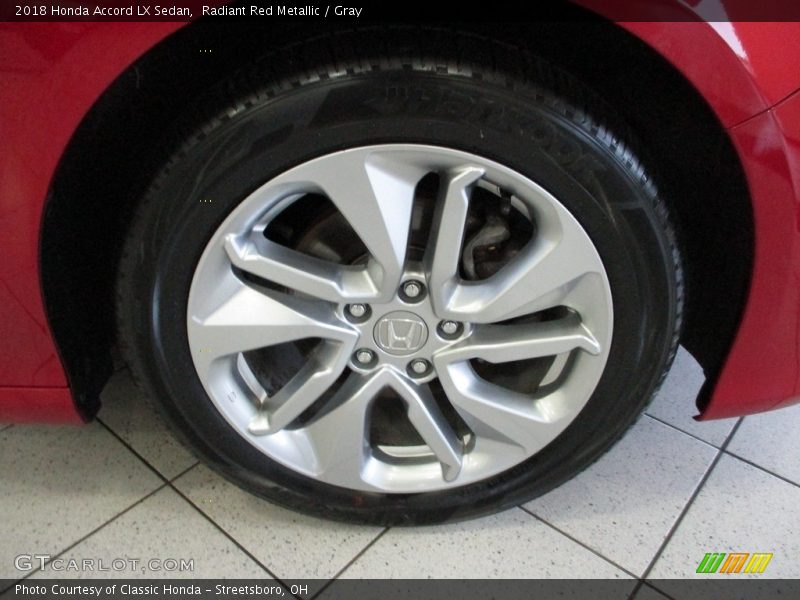 Radiant Red Metallic / Gray 2018 Honda Accord LX Sedan