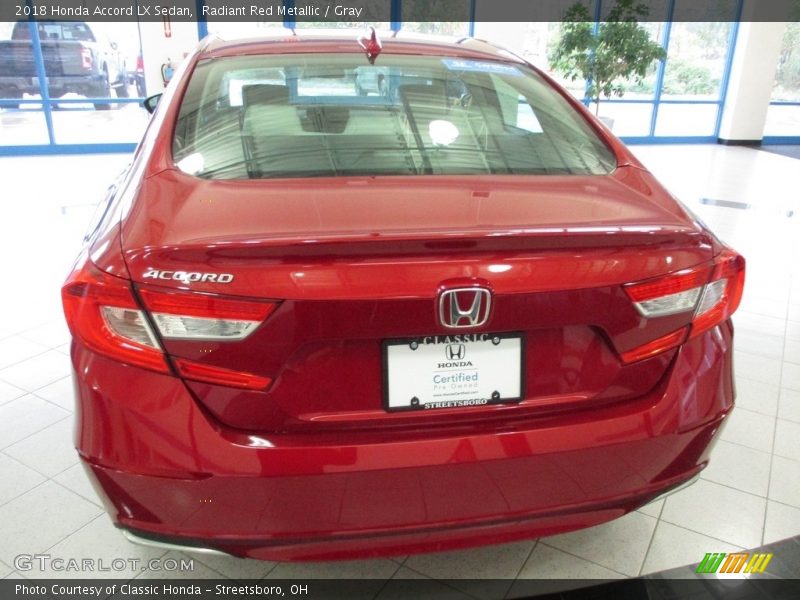 Radiant Red Metallic / Gray 2018 Honda Accord LX Sedan