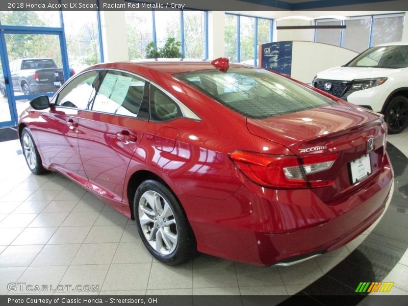 Radiant Red Metallic / Gray 2018 Honda Accord LX Sedan
