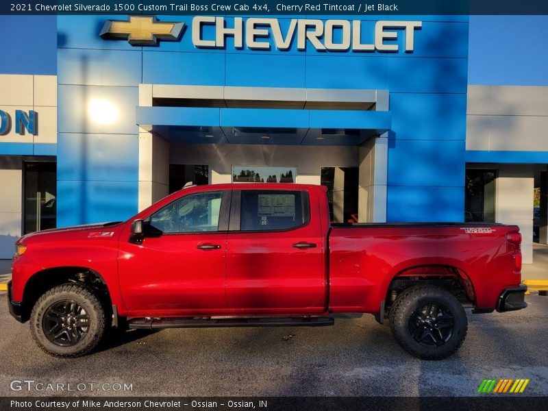 Cherry Red Tintcoat / Jet Black 2021 Chevrolet Silverado 1500 Custom Trail Boss Crew Cab 4x4