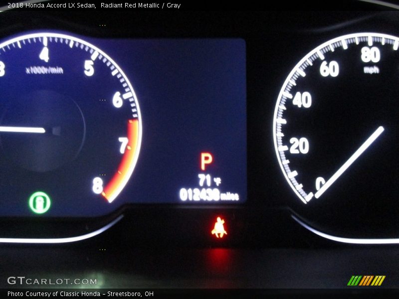 Radiant Red Metallic / Gray 2018 Honda Accord LX Sedan