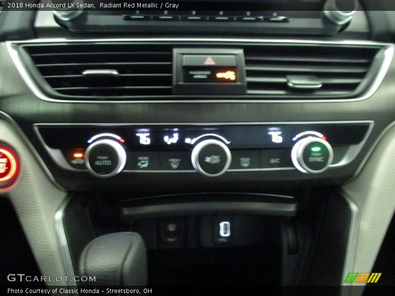 Radiant Red Metallic / Gray 2018 Honda Accord LX Sedan