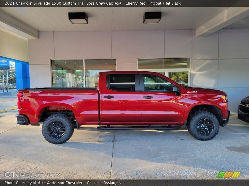 Cherry Red Tintcoat / Jet Black 2021 Chevrolet Silverado 1500 Custom Trail Boss Crew Cab 4x4
