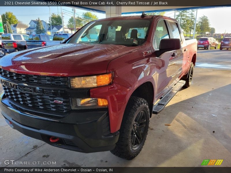 Cherry Red Tintcoat / Jet Black 2021 Chevrolet Silverado 1500 Custom Trail Boss Crew Cab 4x4