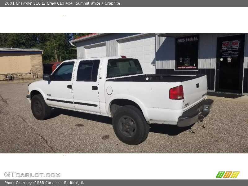 Summit White / Graphite 2001 Chevrolet S10 LS Crew Cab 4x4