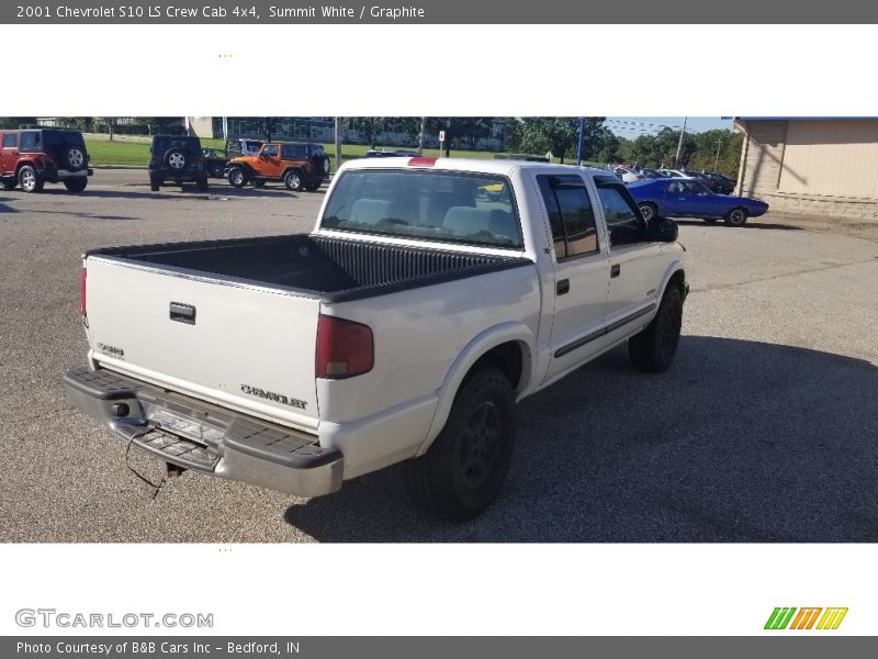Summit White / Graphite 2001 Chevrolet S10 LS Crew Cab 4x4