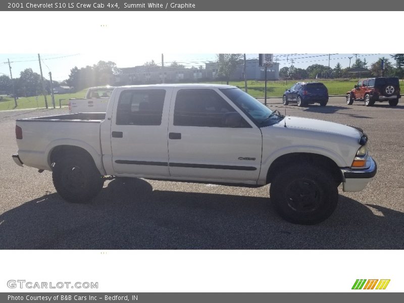 Summit White / Graphite 2001 Chevrolet S10 LS Crew Cab 4x4