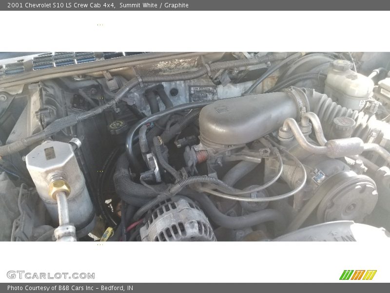Summit White / Graphite 2001 Chevrolet S10 LS Crew Cab 4x4
