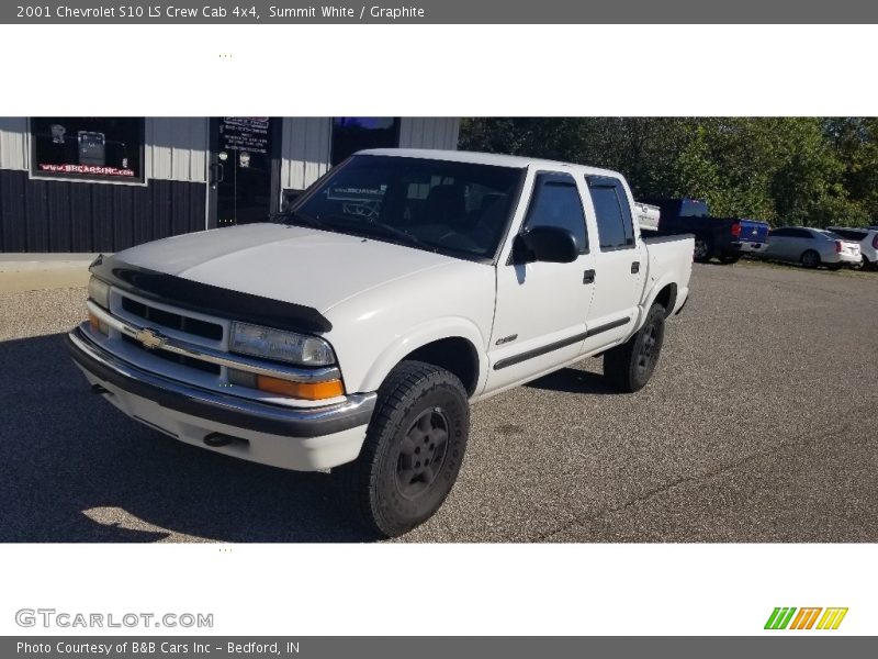 Summit White / Graphite 2001 Chevrolet S10 LS Crew Cab 4x4