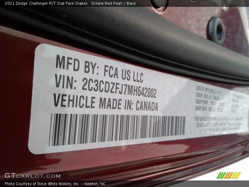 Octane Red Pearl / Black 2021 Dodge Challenger R/T Scat Pack Shaker