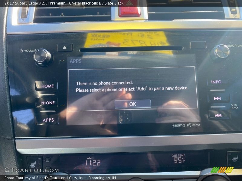 Crystal Black Silica / Slate Black 2017 Subaru Legacy 2.5i Premium