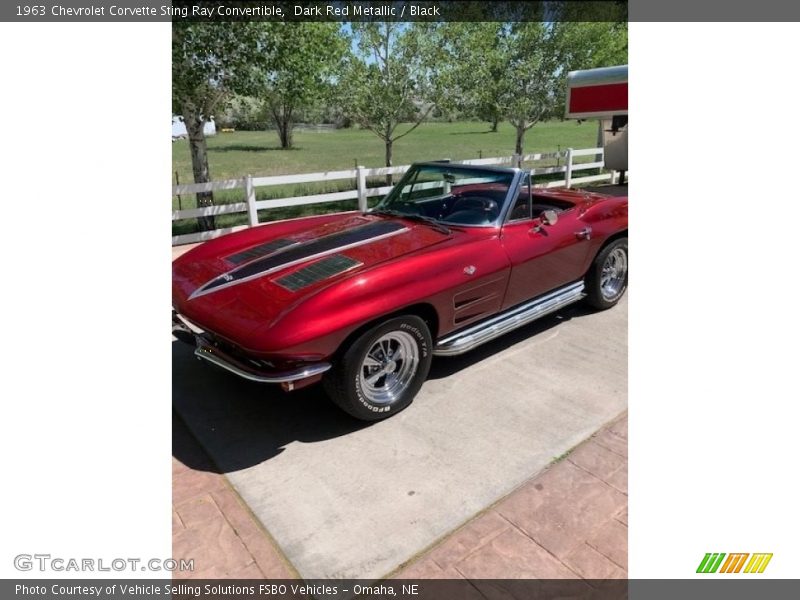 Dark Red Metallic / Black 1963 Chevrolet Corvette Sting Ray Convertible