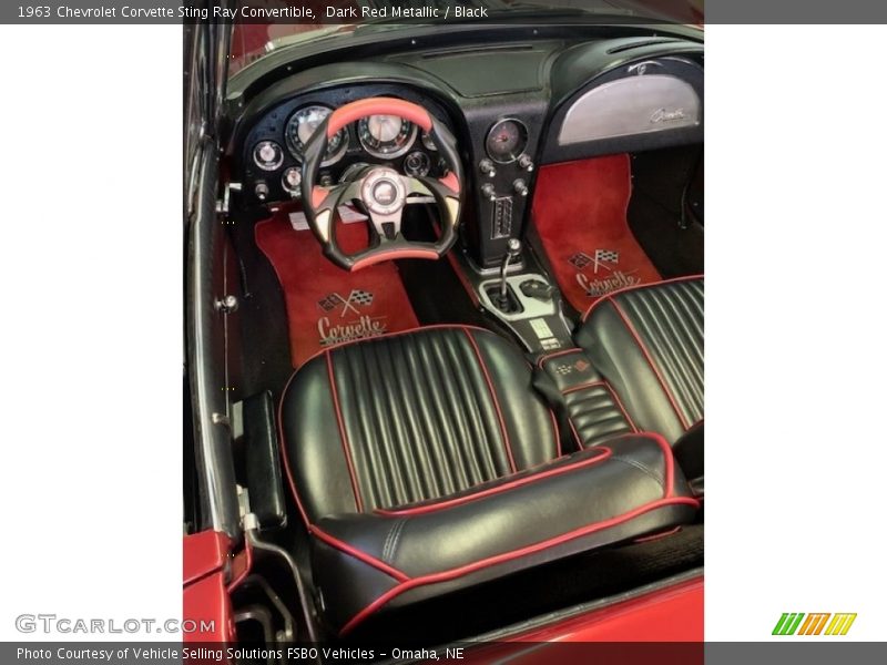 Dark Red Metallic / Black 1963 Chevrolet Corvette Sting Ray Convertible