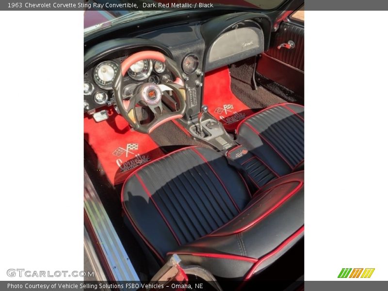 Dark Red Metallic / Black 1963 Chevrolet Corvette Sting Ray Convertible