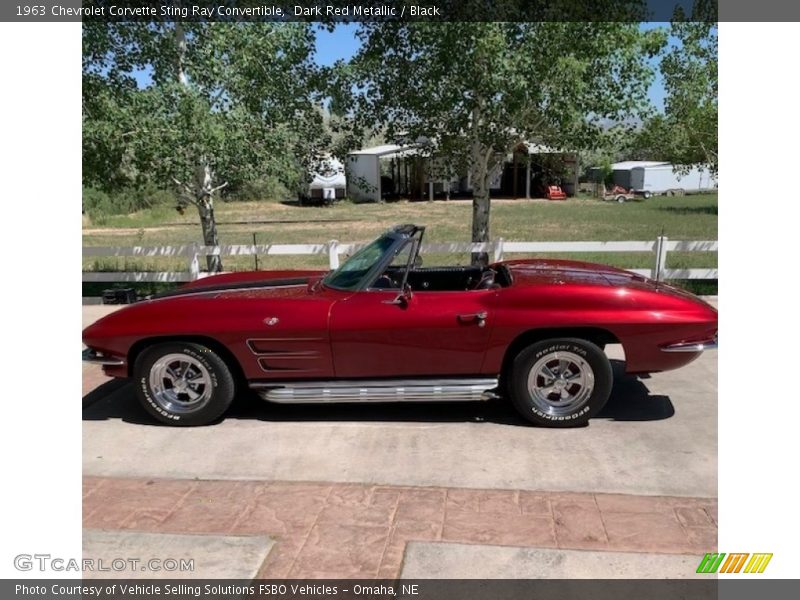 Dark Red Metallic / Black 1963 Chevrolet Corvette Sting Ray Convertible
