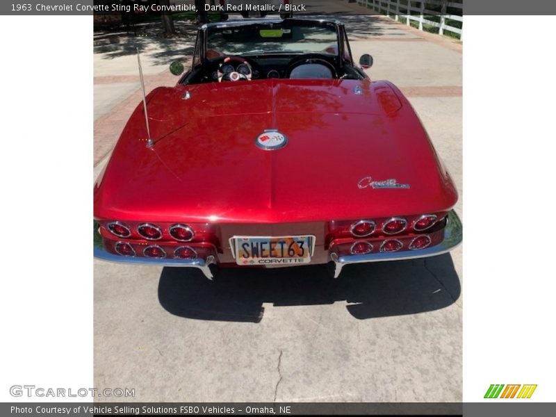 Dark Red Metallic / Black 1963 Chevrolet Corvette Sting Ray Convertible
