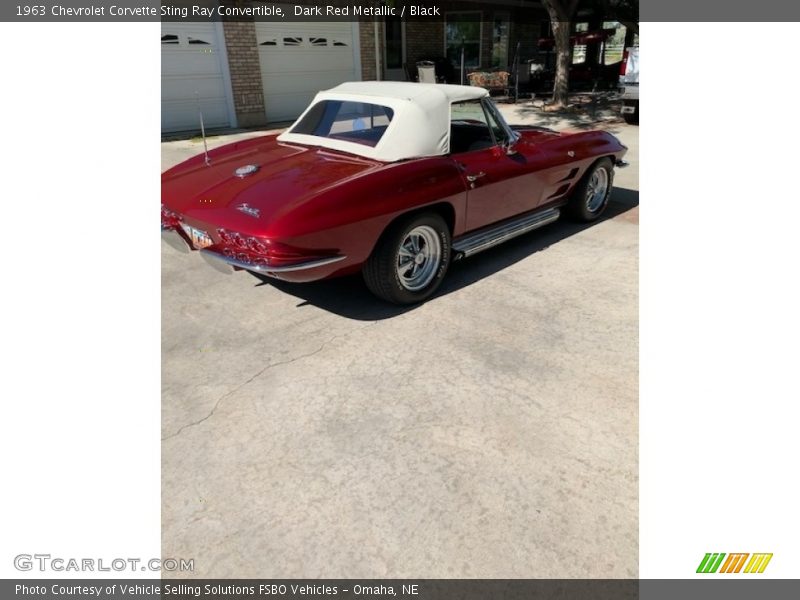 Dark Red Metallic / Black 1963 Chevrolet Corvette Sting Ray Convertible