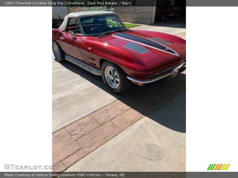 Dark Red Metallic / Black 1963 Chevrolet Corvette Sting Ray Convertible