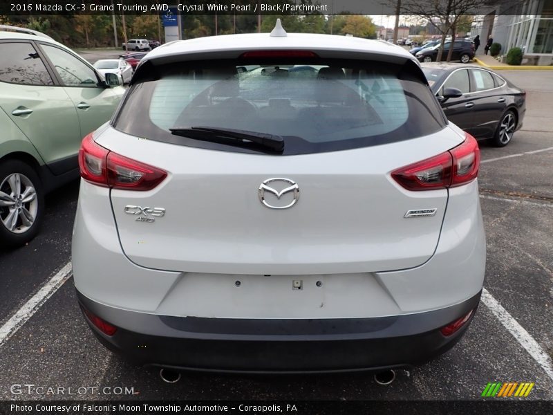 Crystal White Pearl / Black/Parchment 2016 Mazda CX-3 Grand Touring AWD