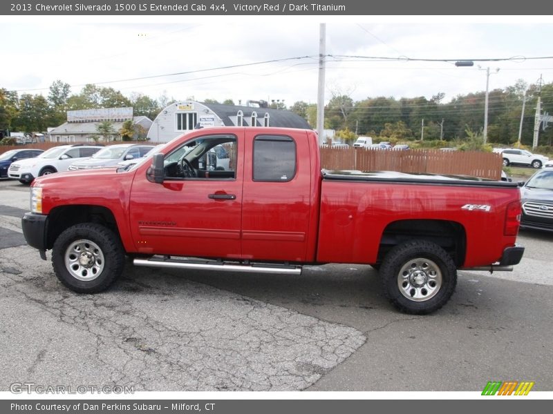 Victory Red / Dark Titanium 2013 Chevrolet Silverado 1500 LS Extended Cab 4x4