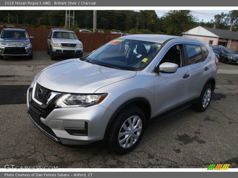 Brilliant Silver / Charcoal 2018 Nissan Rogue S AWD