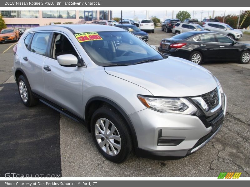 Brilliant Silver / Charcoal 2018 Nissan Rogue S AWD