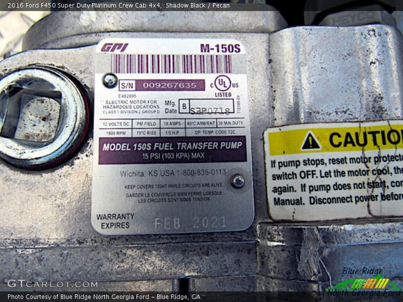 Shadow Black / Pecan 2016 Ford F450 Super Duty Platinum Crew Cab 4x4