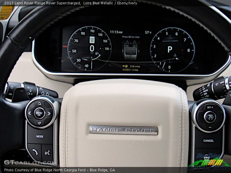 Loire Blue Metallic / Ebony/Ivory 2017 Land Rover Range Rover Supercharged