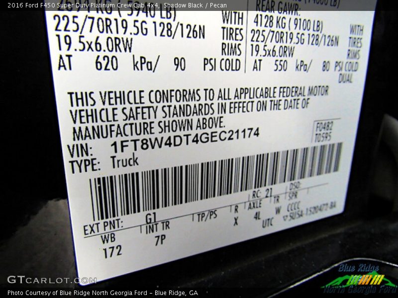 Shadow Black / Pecan 2016 Ford F450 Super Duty Platinum Crew Cab 4x4