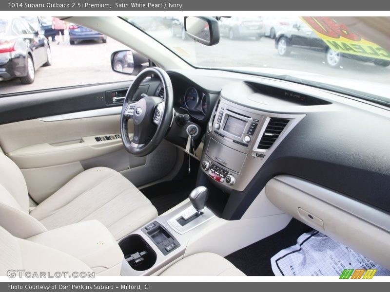 Satin White Pearl / Ivory 2014 Subaru Outback 2.5i Premium